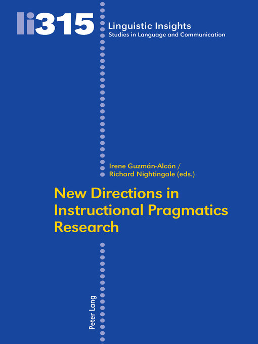 Title details for New directions in Instructional Pragmatics Research by Irene Guzmán-Alcón - Available